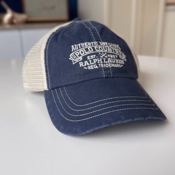 ❌️SOLD❌️.NWT. Polo Ralph Lauren Country Mesh Trucker Hat Vintage Baseball Cap - Picture 1 of 5